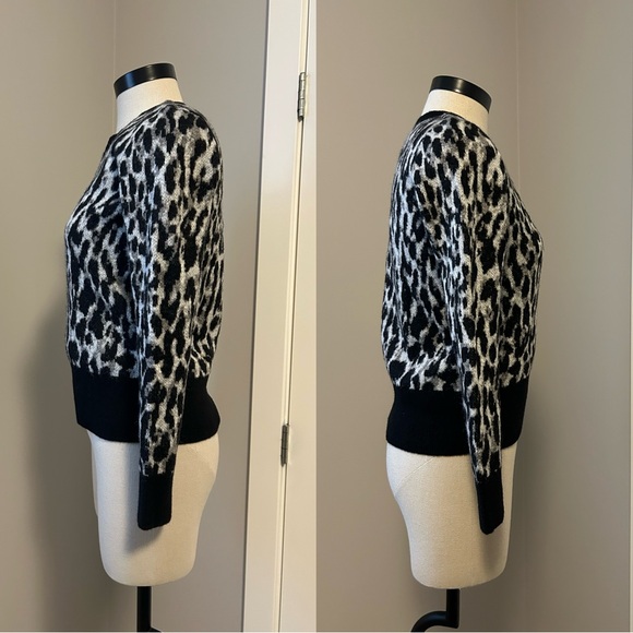 Banana Republic Leopard Print Alpaca Wool Blend Sweater- US XS - Picture 6 of 13
